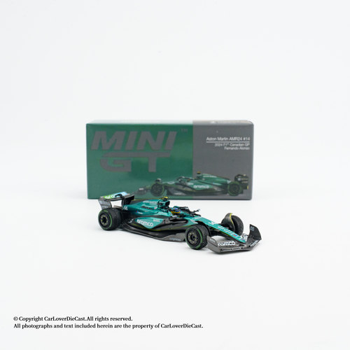 MINIGT 1:64 阿斯顿·马丁 AMR24 #14 阿隆索 2024 合金汽车模型
