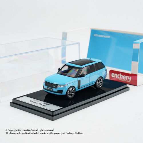 GCD X enchery 1:64 路虎揽胜 蓝色左舵 合金汽车模型