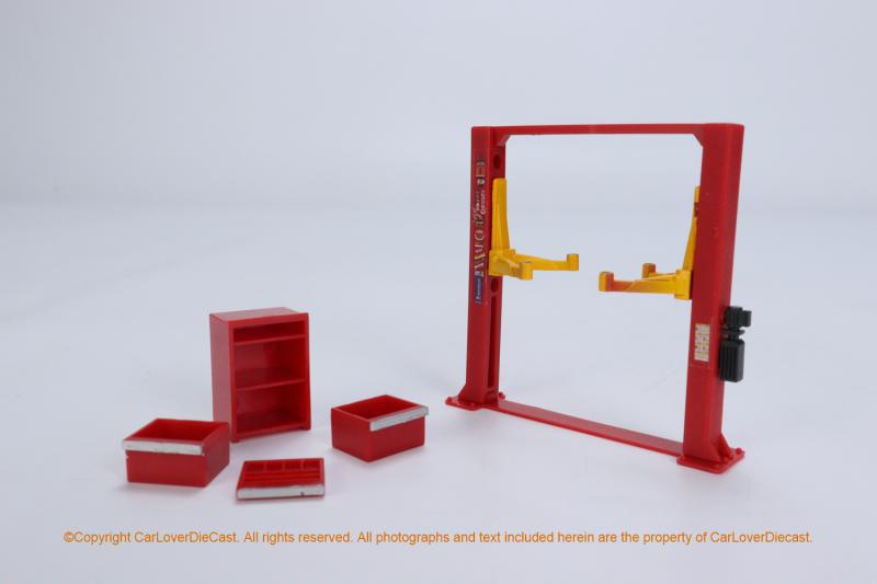 G FANS MODELS 1:64 维修工具模型套装 举升机油罐雪糕筒工具箱