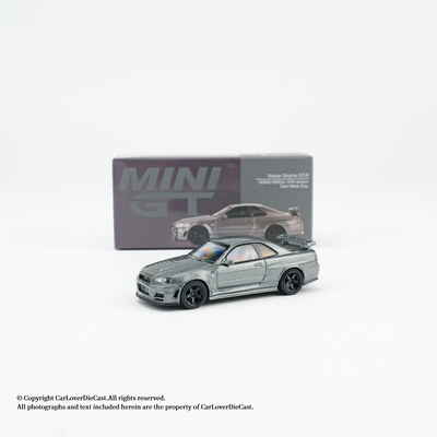 MINIGT 1:64 日产Nissan Skyline GT-R R34 CRS深金属灰 汽车模型