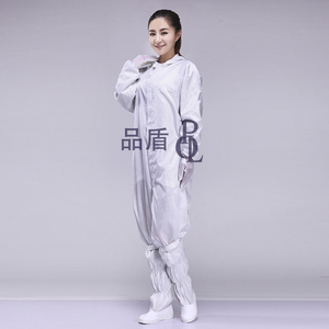 百级无尘服 防静电连体服拉链特大码网格魔术贴洁净服喷漆工作服