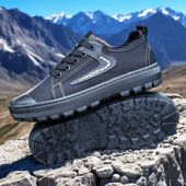 劳保工作鞋 峰洲漠原男鞋 黑色防滑耐磨透气防水运动鞋