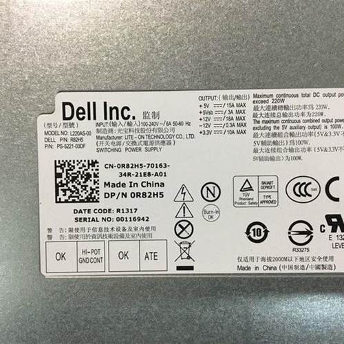 DELL HU220AS-01 DPS-220UB A PS-5221-06 D220AS H220AS-00 电源