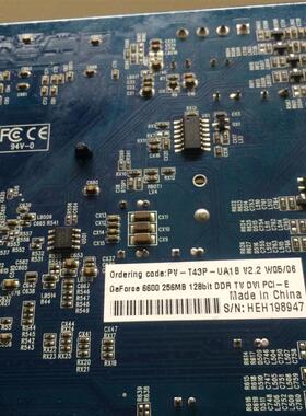 nVIDIA GeForce 6600 PV-T43P-UA PCI-E 256M 彩超 B超 GF 显卡