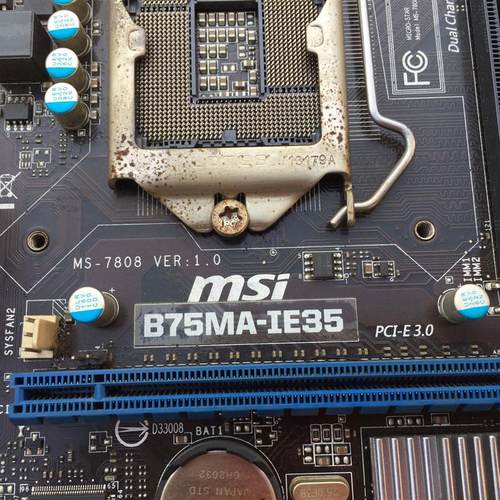 微星B75MA-IE35主板 1155针 USB/SATA3集成上i5 3470 E3-1230