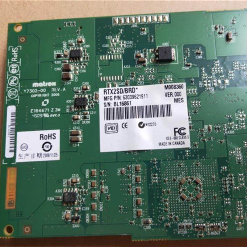 MATROX RTX2SD/BRD P/N63039621911 Y7302-00 采集卡 现货