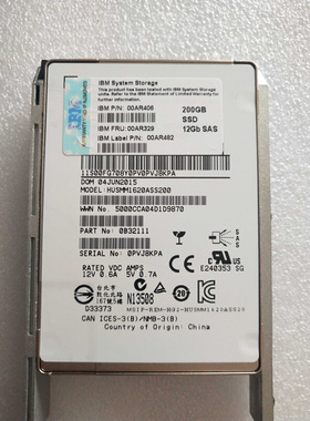 IBM V7000 200GB SSD 12gb SAS 00AR406 00AR329 00AR482 现货