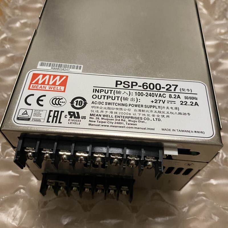 台湾明纬PSP-600-27 27V22.2A 可并带PFC工业明纬电源