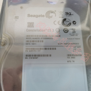 Seagate ES.3 7.2K ST2000NM0033 128M企业级一年包换