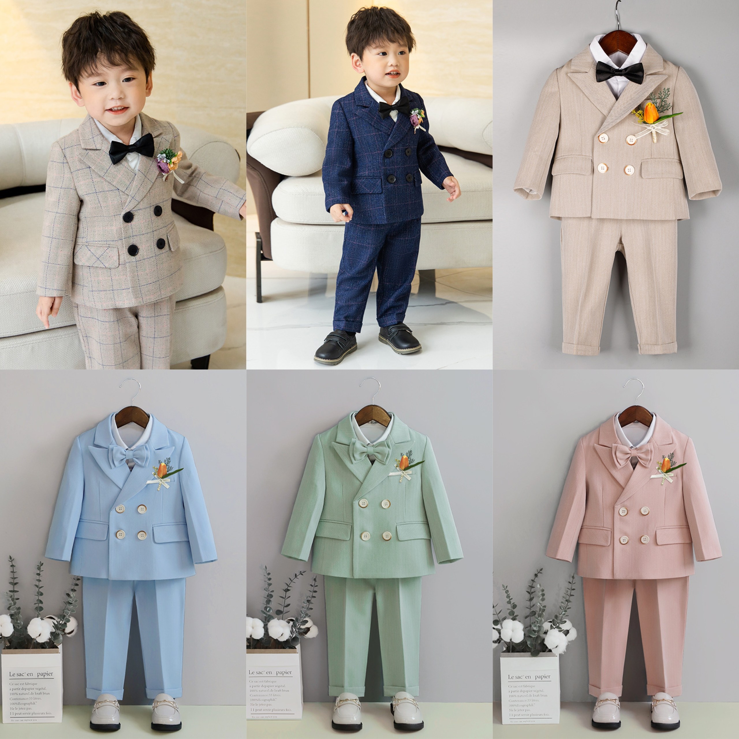 花童礼服演出服小童英伦表演服