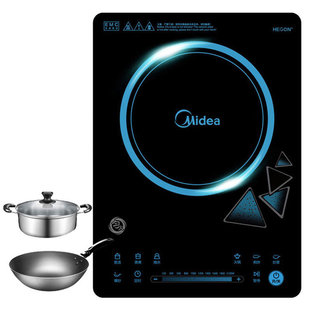 Midea RH2145E电磁炉家用智能触摸屏多功能炒菜火锅大火爆炒 美