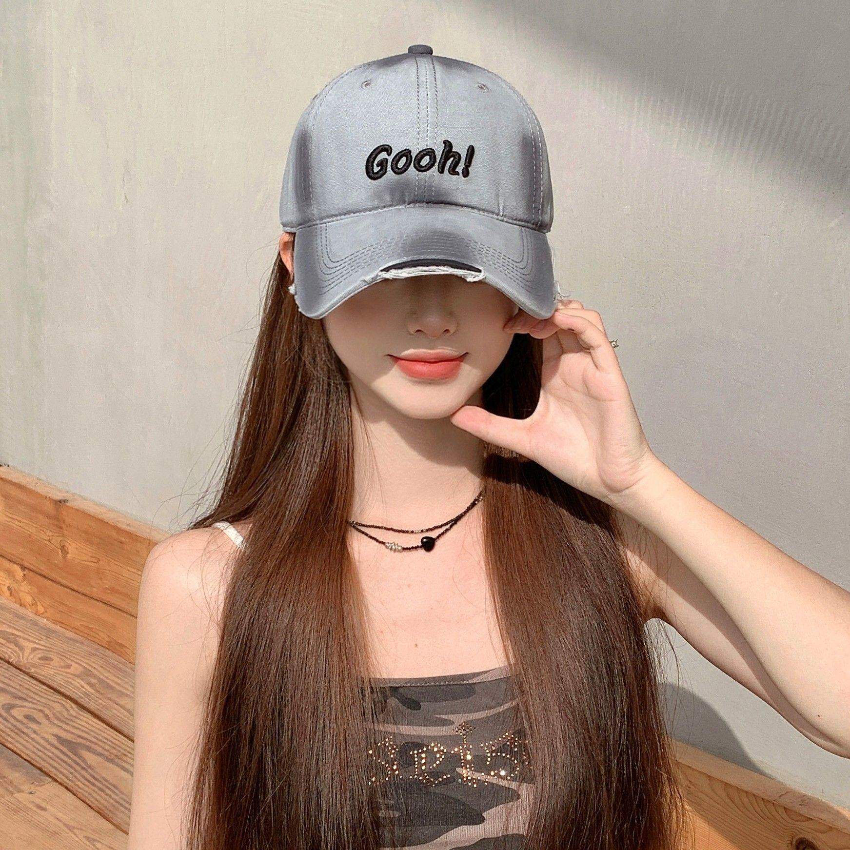 棒球帽子女款2026新款韩系百搭大头围鸭舌帽显脸小大帽檐遮阳防晒