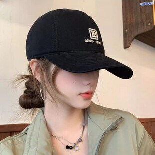 黑色棒球帽女2026新款加大加深鸭舌帽宽帽檐大头围显脸小百搭帽子