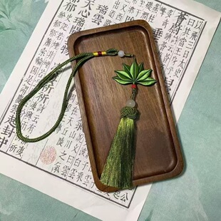 明星同款端午驱散霉运柚子叶非遗缠花DIY包包手机挂件挂饰吊坠