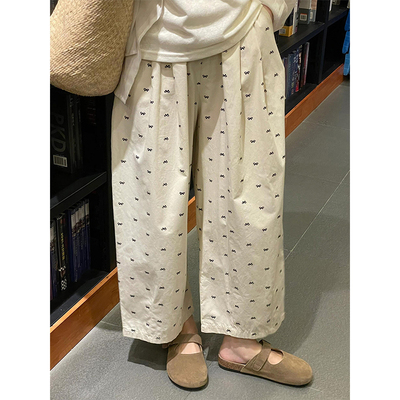 夏薄款山本阔腿裤小个子休闲裤