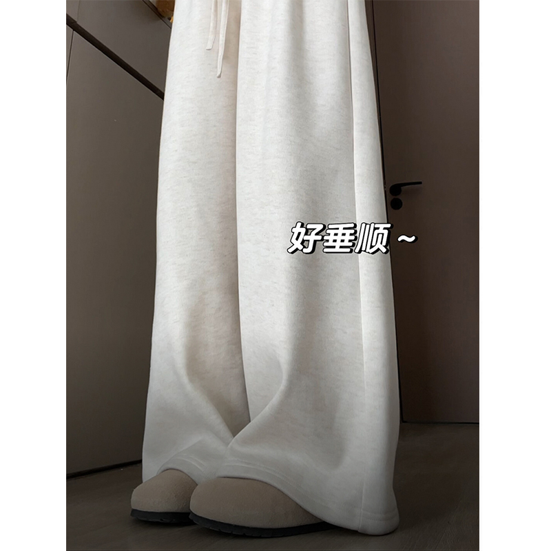 垂感嘎嘎好的白色糯米裤！