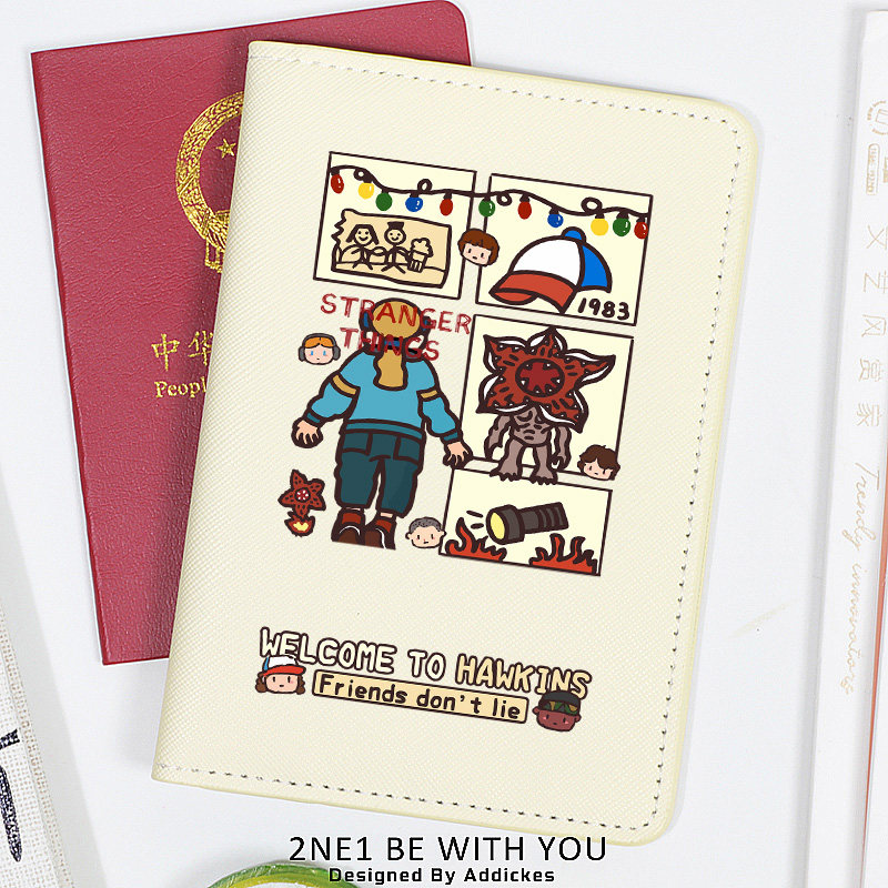 美剧StrangerThings怪奇物语周边护照包保护套护照夹证件收纳包女,箱包皮具/热销女包/男包,证件包,淘宝优惠券,粉丝福利购,淘宝优惠卷