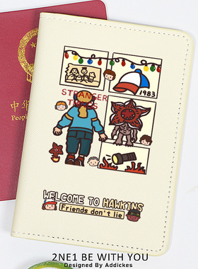 美剧StrangerThings怪奇物语周边护照包保护套护照夹证件收纳包女