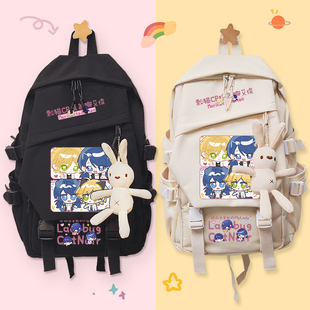 瓢虫雷迪奇迹少女周边可爱书包背包双肩包玛丽娜艾俊黑猫罗尔同款