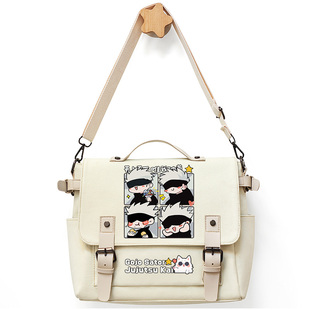 五条悟表情包5t5周边同人可爱卡通动漫学生手提帆布单肩斜挎包女