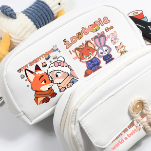 疯狂动物城周边兔朱迪尼克狐同人二次元 学生卡通大容量笔袋文具袋
