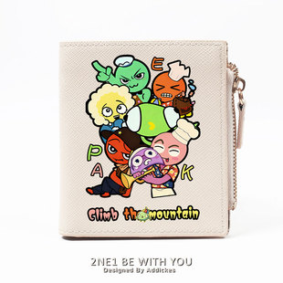 peak顶峰周边登山攀爬游戏卡通创意简约二次元短款钱包卡包二合一