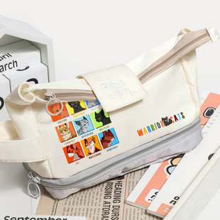 猫武士 Warriors Cats周边狮焰松鸦羽冬青叶火星灰条蓝星三剑客同人谷子吧唧高颜值初高中小学生文具盒笔袋