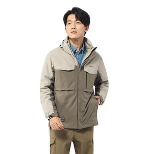 悍途男款三合一防风登山服可拆卸外套女情侣两件套进藏羽绒冲锋衣