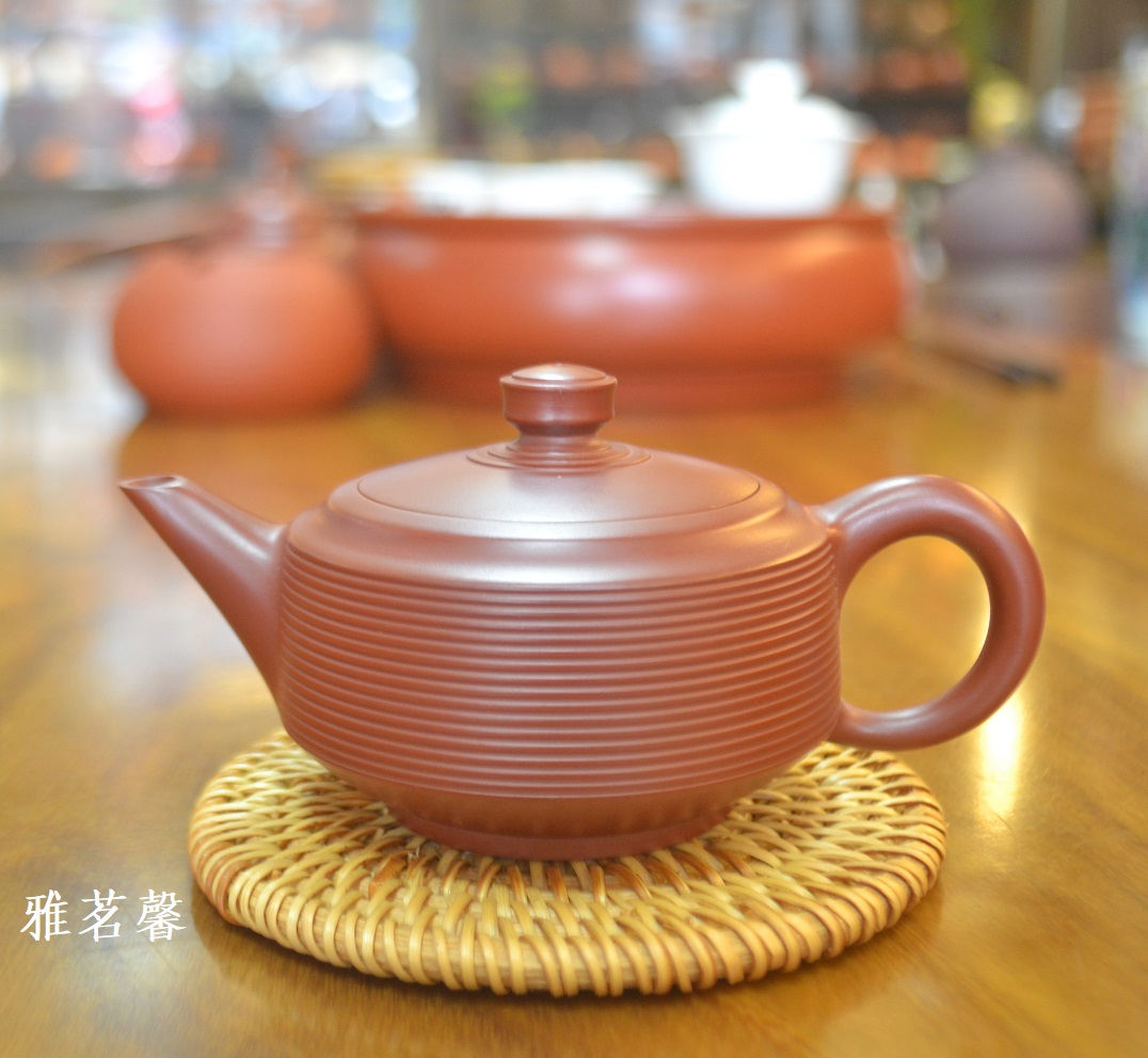 老安顺章燕城父子章广鑫潮州手拉壶联名双印朱泥壶手工茶壶紫砂壶