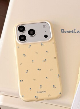 夏日蓝色碎花17适用17pro苹果17ProMax手机壳iPhone16全包14新款16Promax保护套高颜值温柔简约少女心软壳