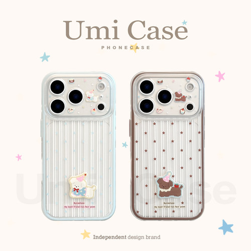 UmiCase小狗星星适用苹果18Promax手机壳iPhone17新款保护套16pro精孔全包大视窗15韩系少女保护壳18pm软外壳