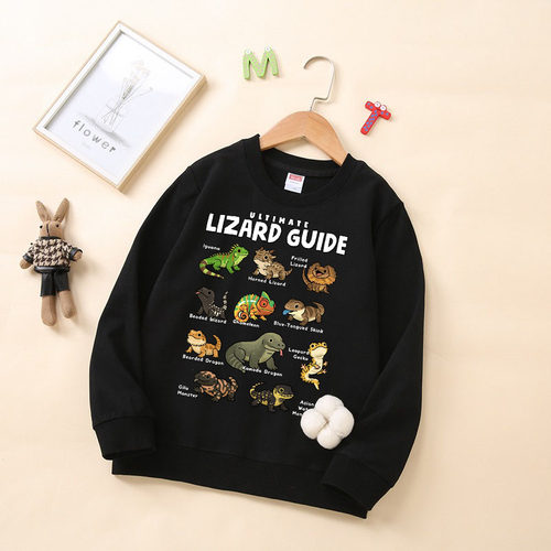 蜥蜴卫衣周边生物学lizard卡通爬行纲科莫多龙变色龙秋冬长袖打底