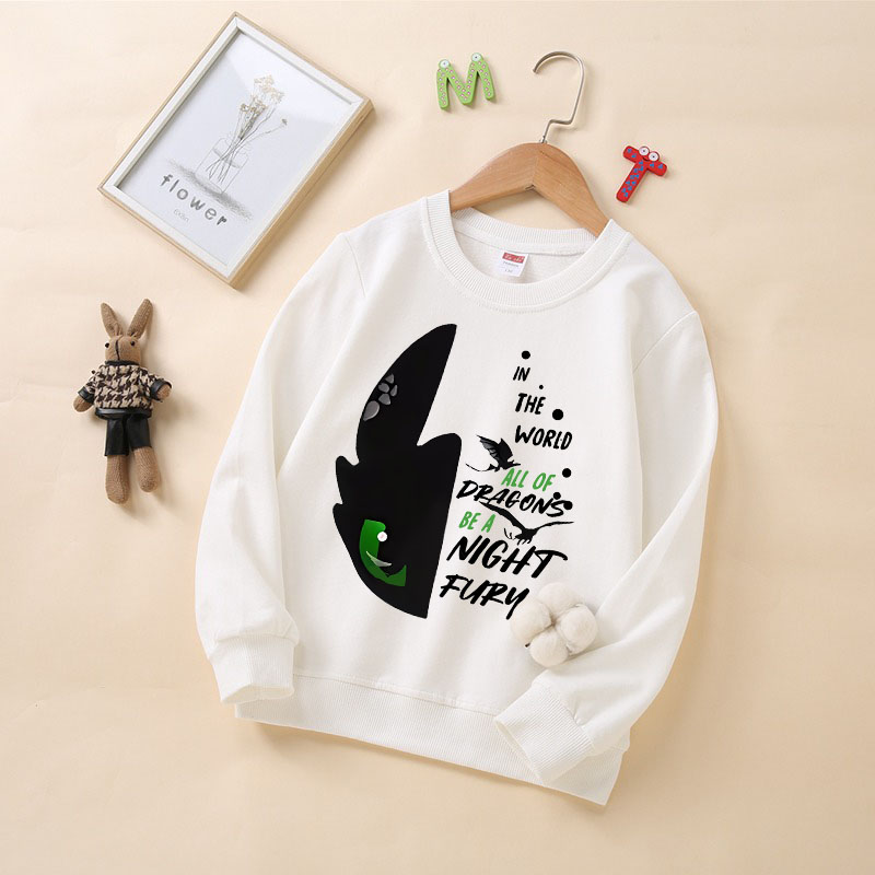 驯龙高手长袖动画周边儿童成人夜煞无牙仔toothless百搭卫衣棉