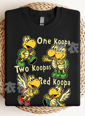 诺库龟短袖动漫电影游戏周边T恤超级马里奥系列Koopa Troopa纯棉