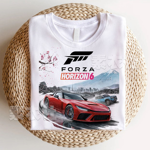 极限竞速：地平线6游戏周边Forza Horizon 6竞速T恤文化衫纯棉