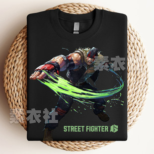 fighter6 street T恤纯棉 格斗游戏周边ALEX 街霸6阿历克斯短袖