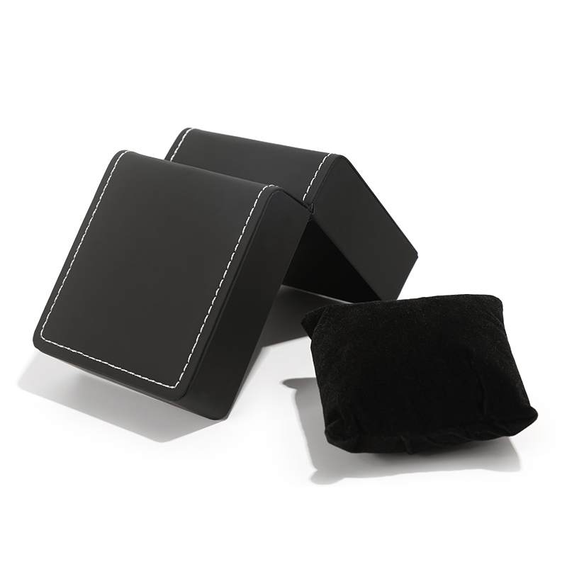 高级手表盒礼盒黑色磨砂PU皮高档手表盒收纳盒单个定制logo包装盒