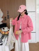 休闲宽松字母刺绣长袖 百搭翻领上衣减龄外套潮 新款 衬衫 女2026春季