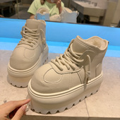 卡皮吧啦雪地靴女欧货重工厚底棉鞋 2025冬增高短靴小个子加绒棉靴