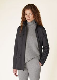 意大利单Lp旅行者~防风防泼水冲锋衣工装风收腰立领夹克外套女