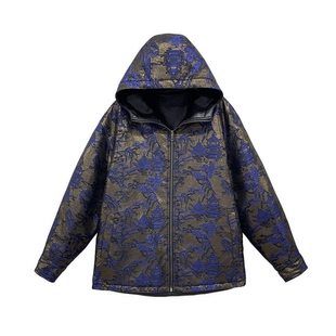 B251028-[紫金阆苑]秋冬新款桑蚕丝宋锦加厚保暖棉服外套