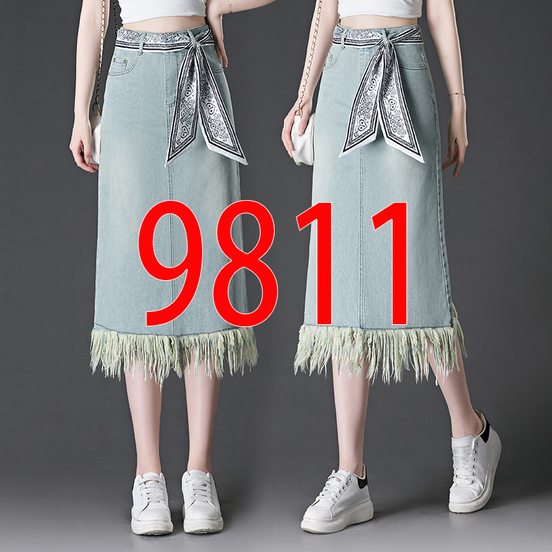 9792牛仔裙子S-4XL休闲裤