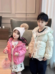 24新国标男女童清新亮色多巴胺鸭绒保暖羽绒服童装保暖羽绒外套