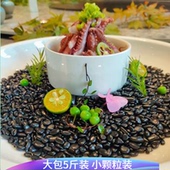 意境菜造型黑石子小黑石头摆盘造型装 饰石头垫盘雨花石鹅卵石5斤