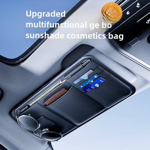 Car Sunshade Organizer - Multi-functional Holder for Glasses