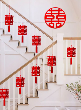 慕也设计拉花结婚挂饰