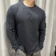 秋季 体恤上衣 休闲百搭运动健身打底衫 纯棉圆领长袖 t恤男简约修身