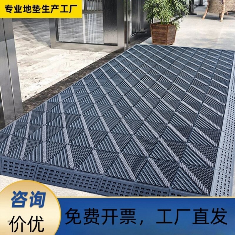 室外台阶防滑地垫酒店门口进门三合一门垫入户门防摔除尘商用地毯