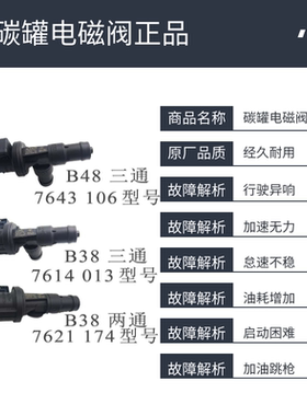 适用宝马碳罐电磁阀1系2系3系5系6系7系X1X3X4X5MINI B38 B48 B58