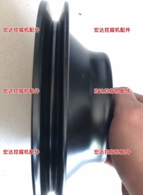 挖掘机现代R225-7 龙工225曲轴空调皮带轮单槽6D102曲轴空调轮